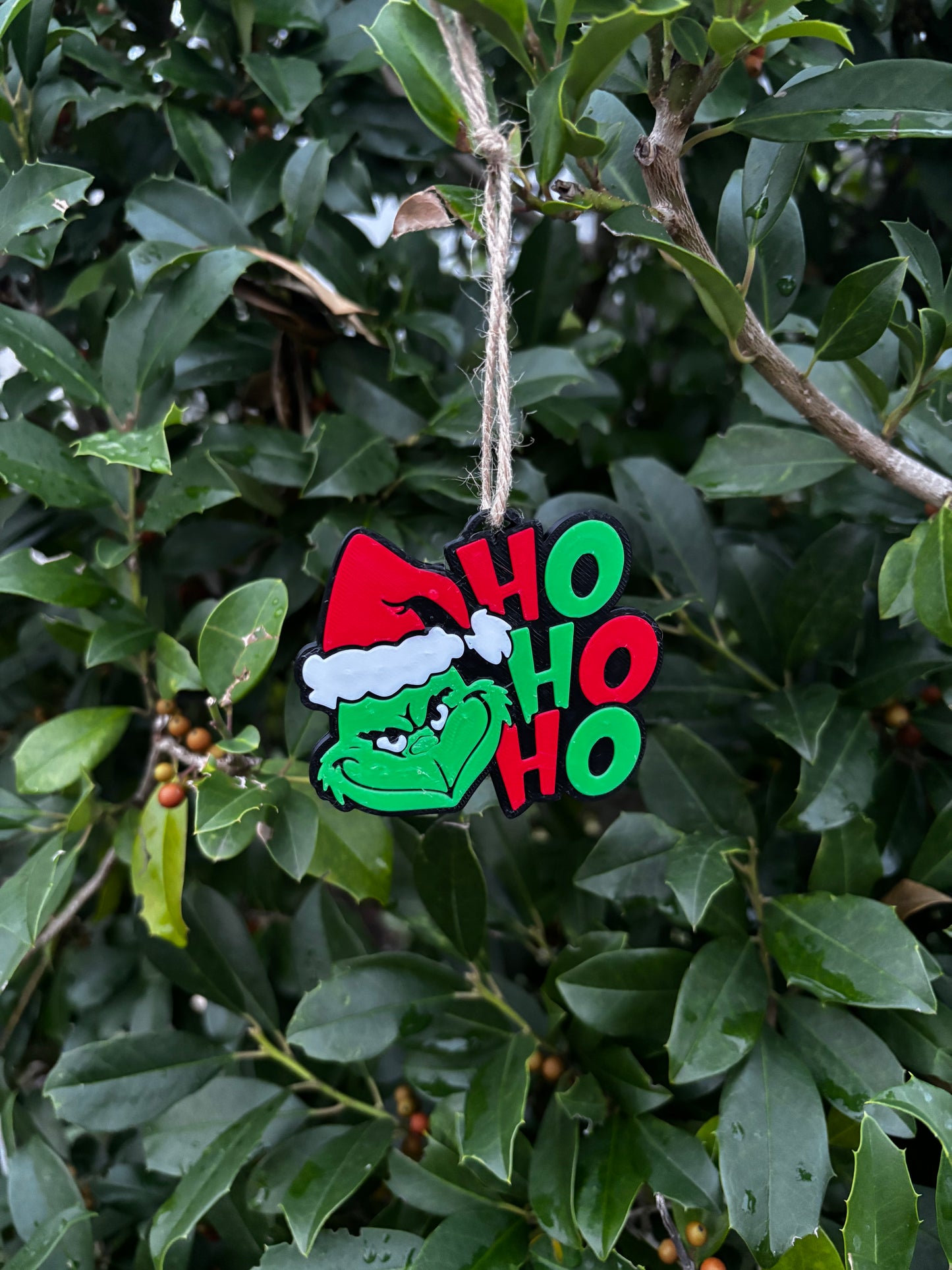 Grinch Christmas Ho Ho Ho Ornament