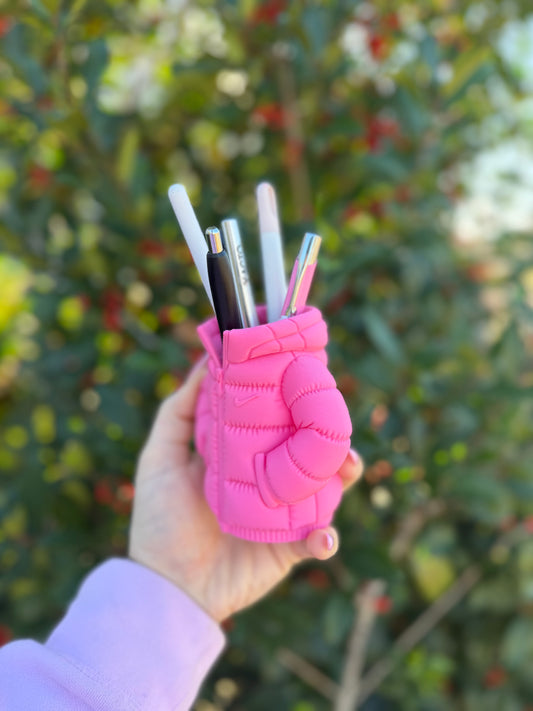 Puffer Jacket Pen Holder | Fashion Desk Organizer | Cute Jacket Pencil Holder | Office Desk Decor | Gift for Her