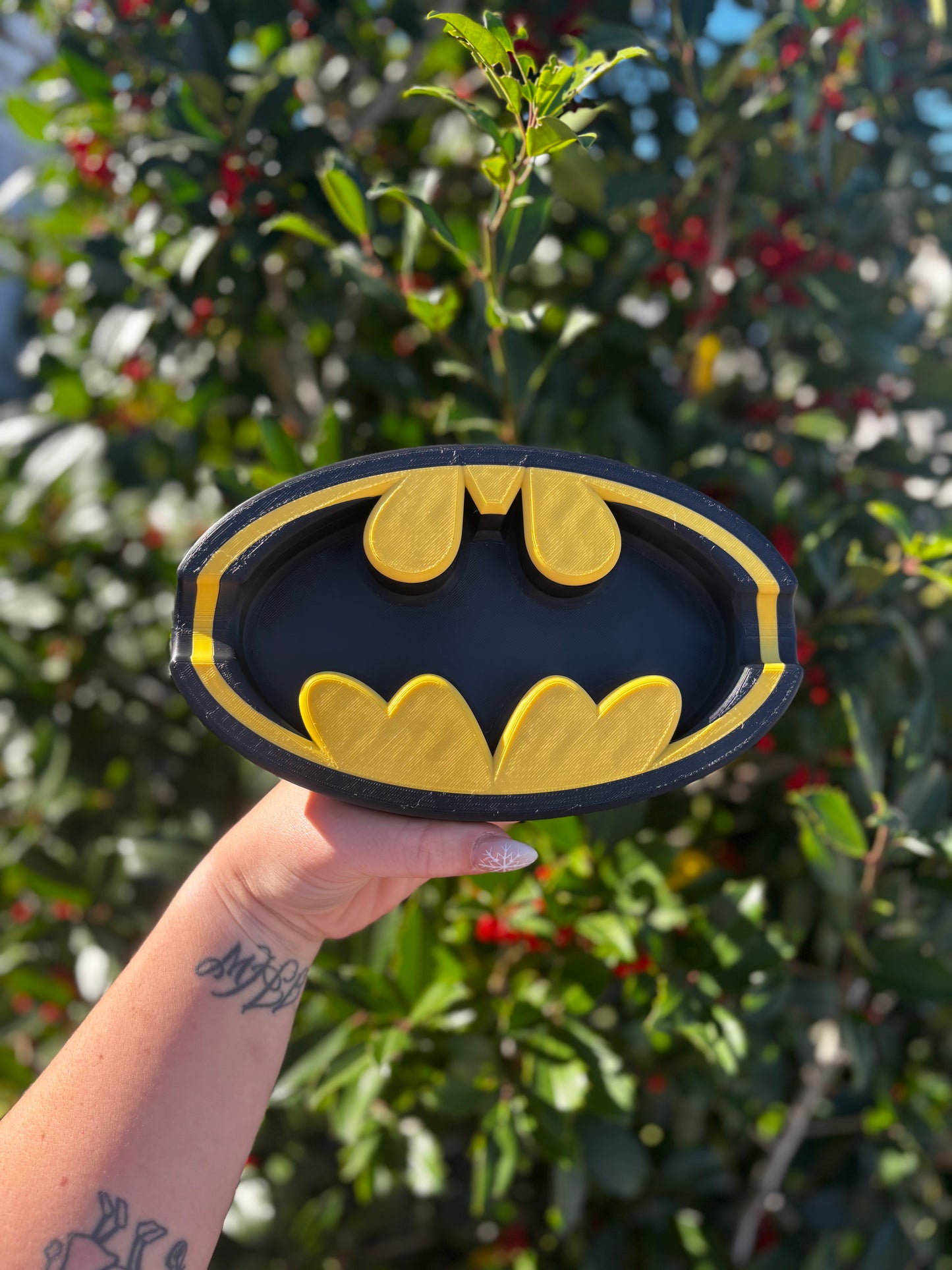 Batman Inspired Ashtray | 3D Printed Superhero Ashtray | Comic Book Decor | Gift for Batman Fans | Desk or Smoke Tray