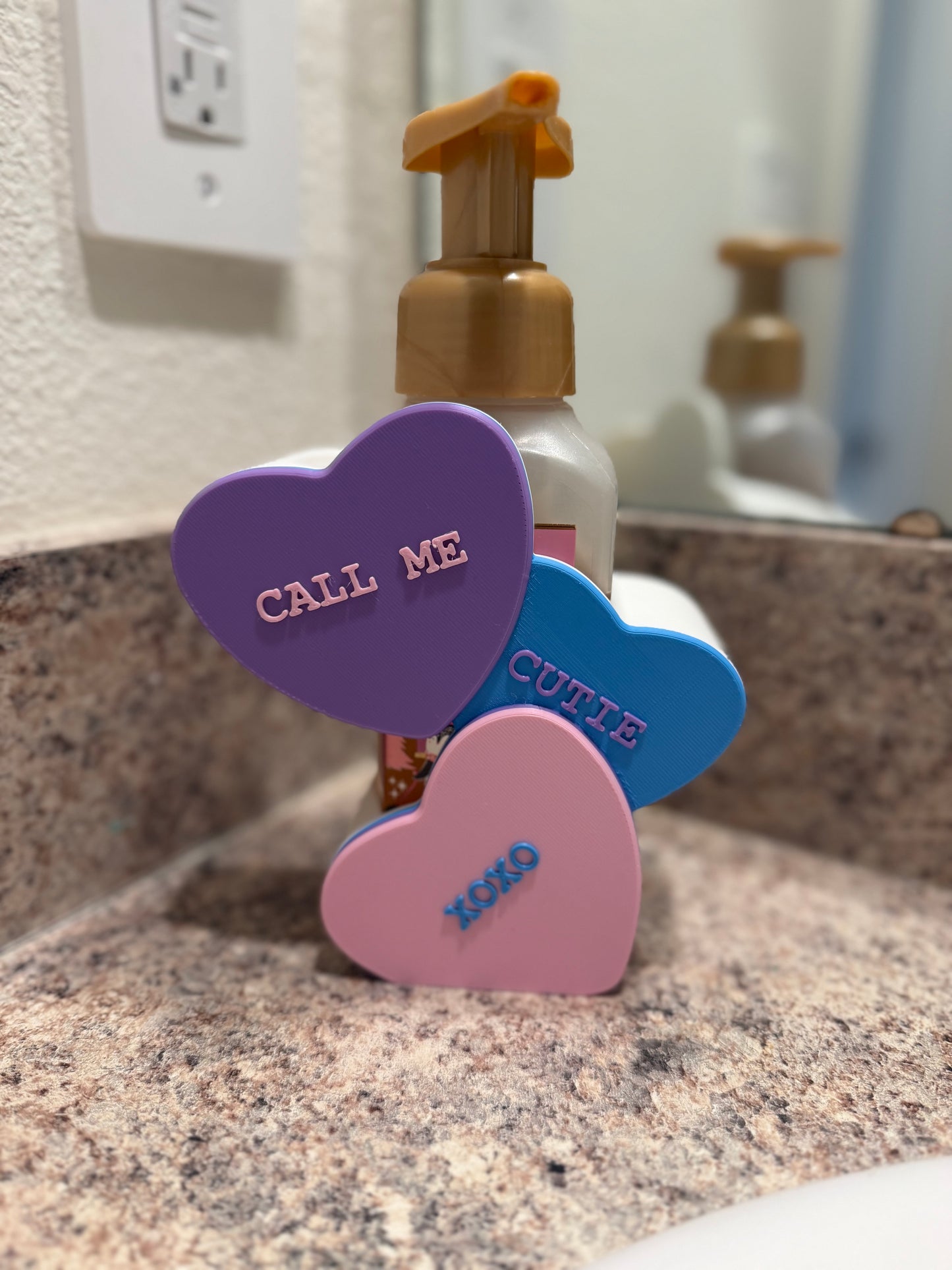 Valentine’s Candy Heart Soap Holder | Bath & Body Works Soap Holder | Candy Conversation Hearts | Valentine Bathroom Decor