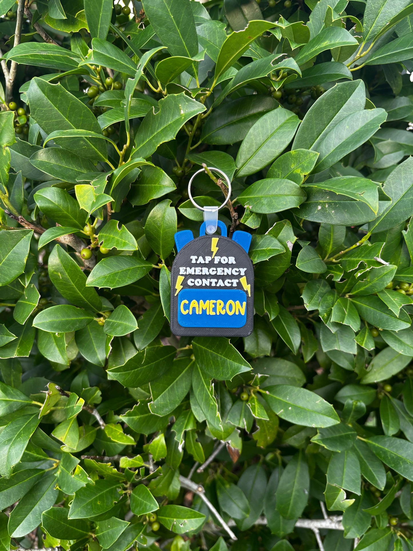 Custom NFC Emergency Contact Tag for Kids – Tap for Parent Info | Backpack Safety Tag, Smart ID Keychain, School & Travel Alert