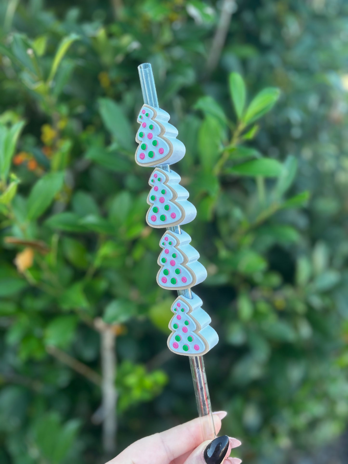 Christmas Cookie Stanley Straw Topper
