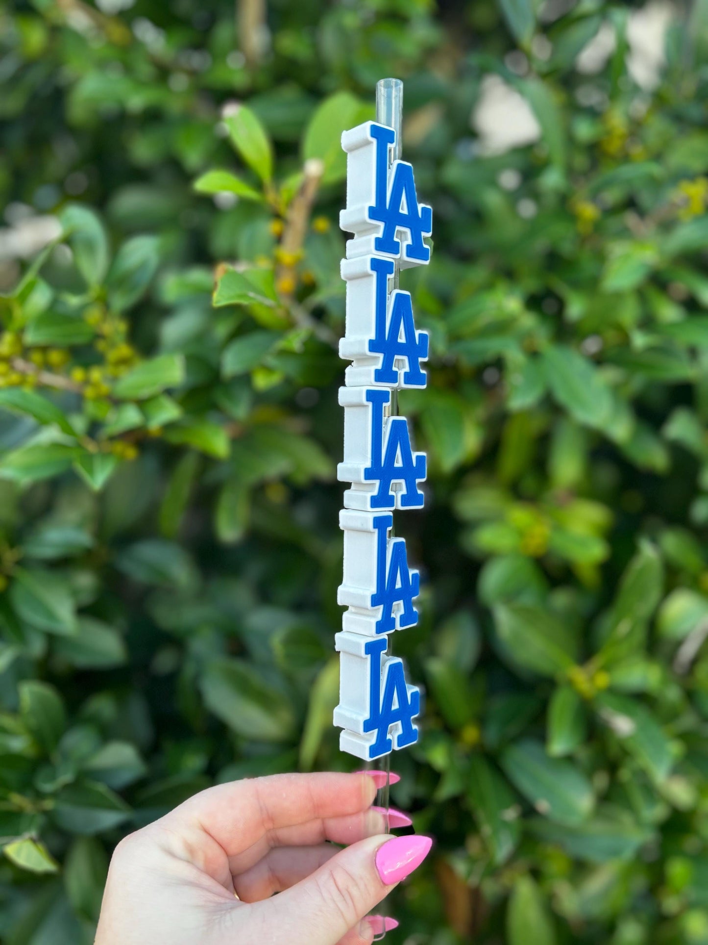 LA Dodgers Tumbler Straw Topper | Sports Team Cup Accessory | Fits Stanley & Reusable Tumblers