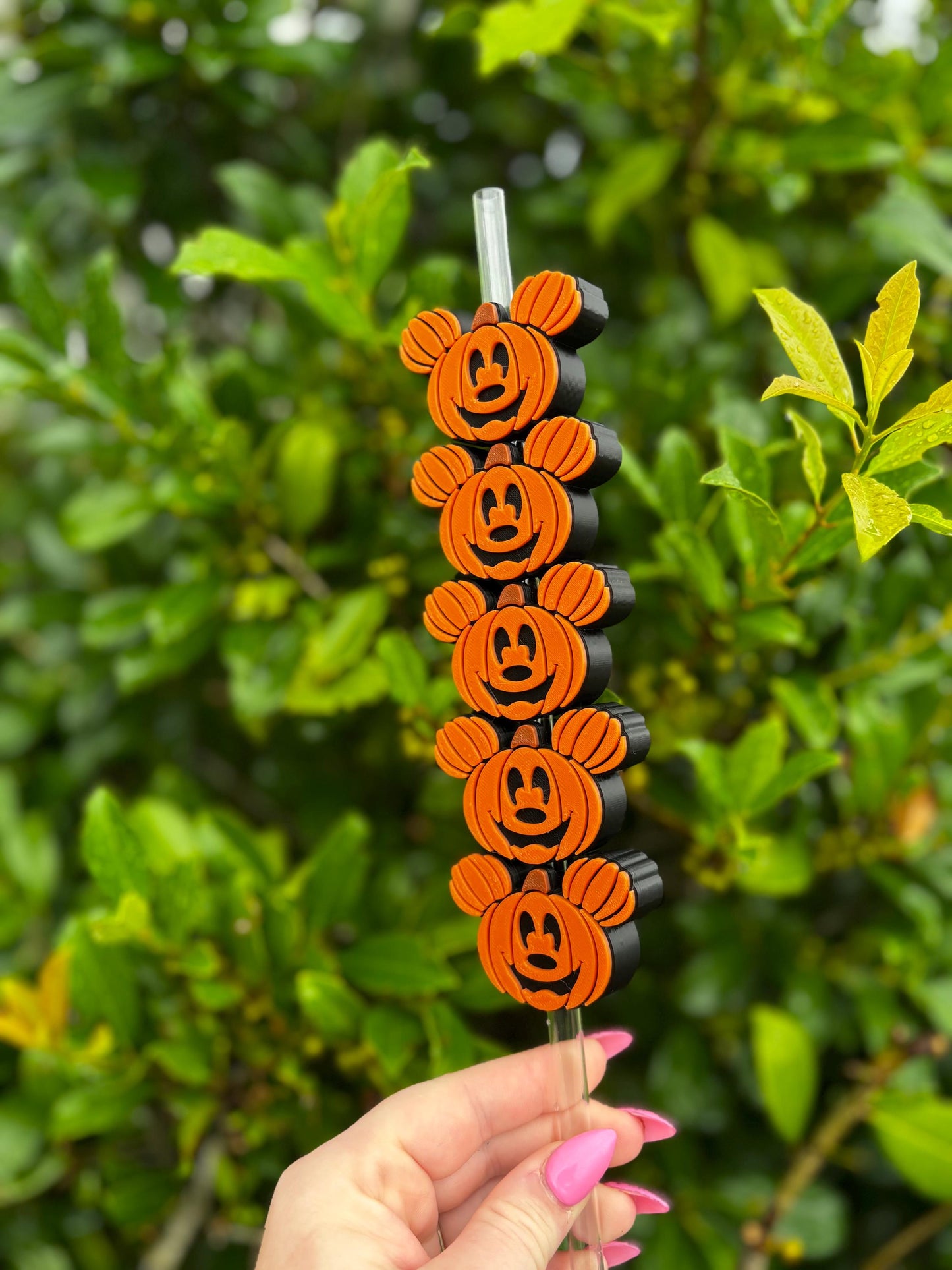 Pumpkin Mouse Stanley Cup Straw Toppers | Halloween Straw Cover | Reusable Cup Accessories for Fall