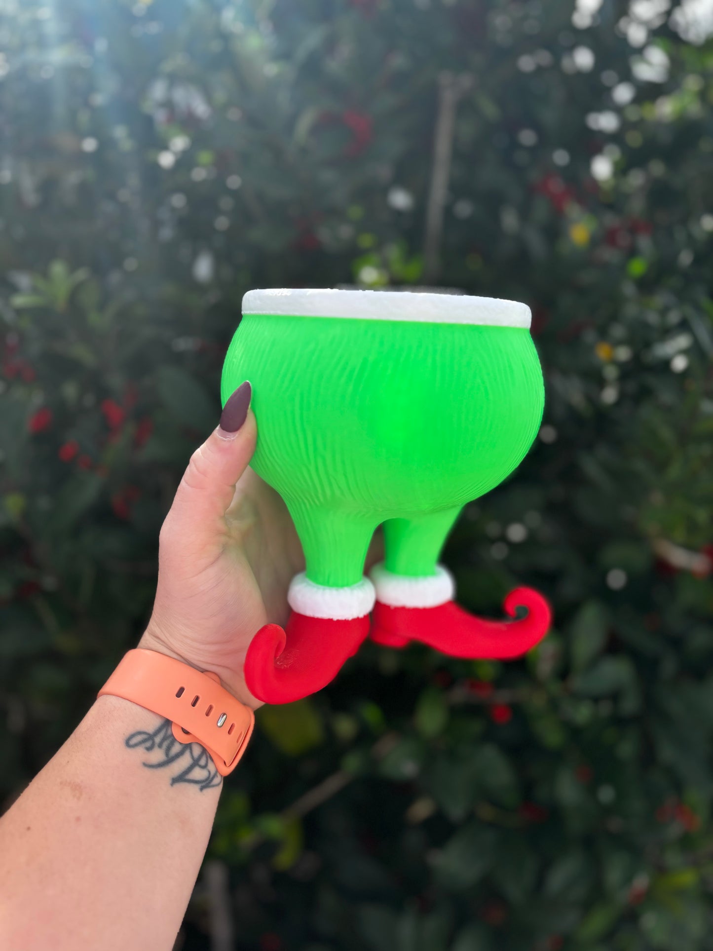 Grinch Candy Bowl | 3D Printed Christmas Candy Dish | Holiday Table Decor | Grinchmas Party Bowl | Elf Feet Candy Holder | Christmas Gift Idea