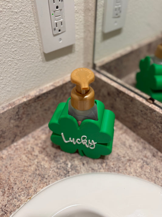 Lucky Clover Soap Holder | St. Patrick’s Day Bathroom Decor | Bath & Body Works Soap Holder | Shamrock Soap Stand | Bathroom Counter Organizer