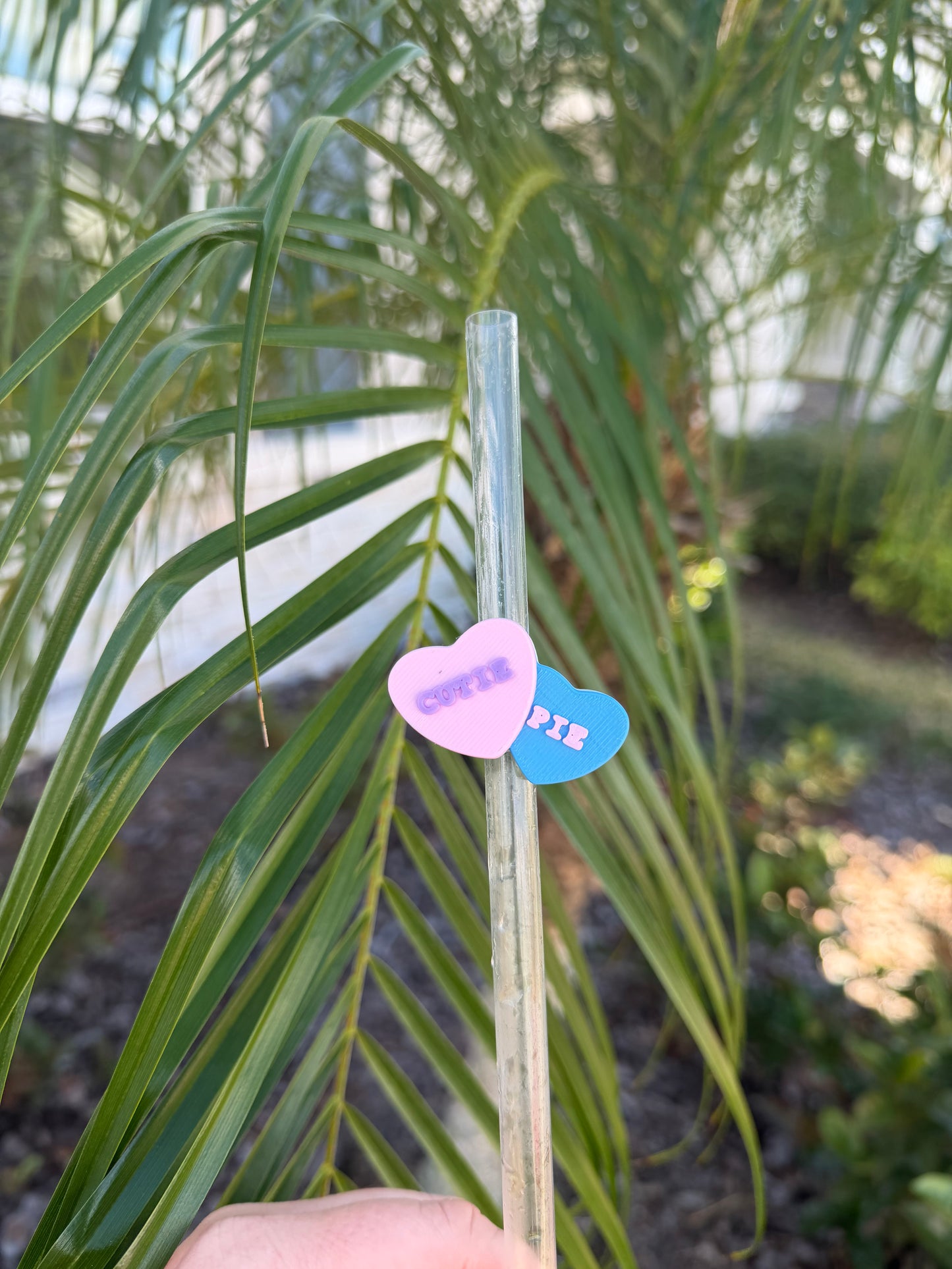 Valentine’s Candy Heart Straw Topper | Cute Valentine Tumbler Accessory | Reusable Straw Charm | Gift for Her