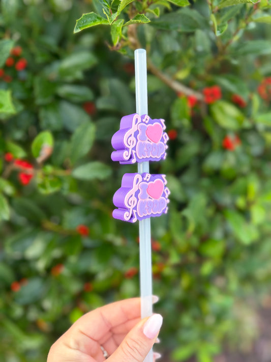 I Love K-Pop Stanley Straw Topper | K-Pop Straw Charm | Stanley Cup Accessory | K-Pop Fan Gift | Reusable Straw Topper