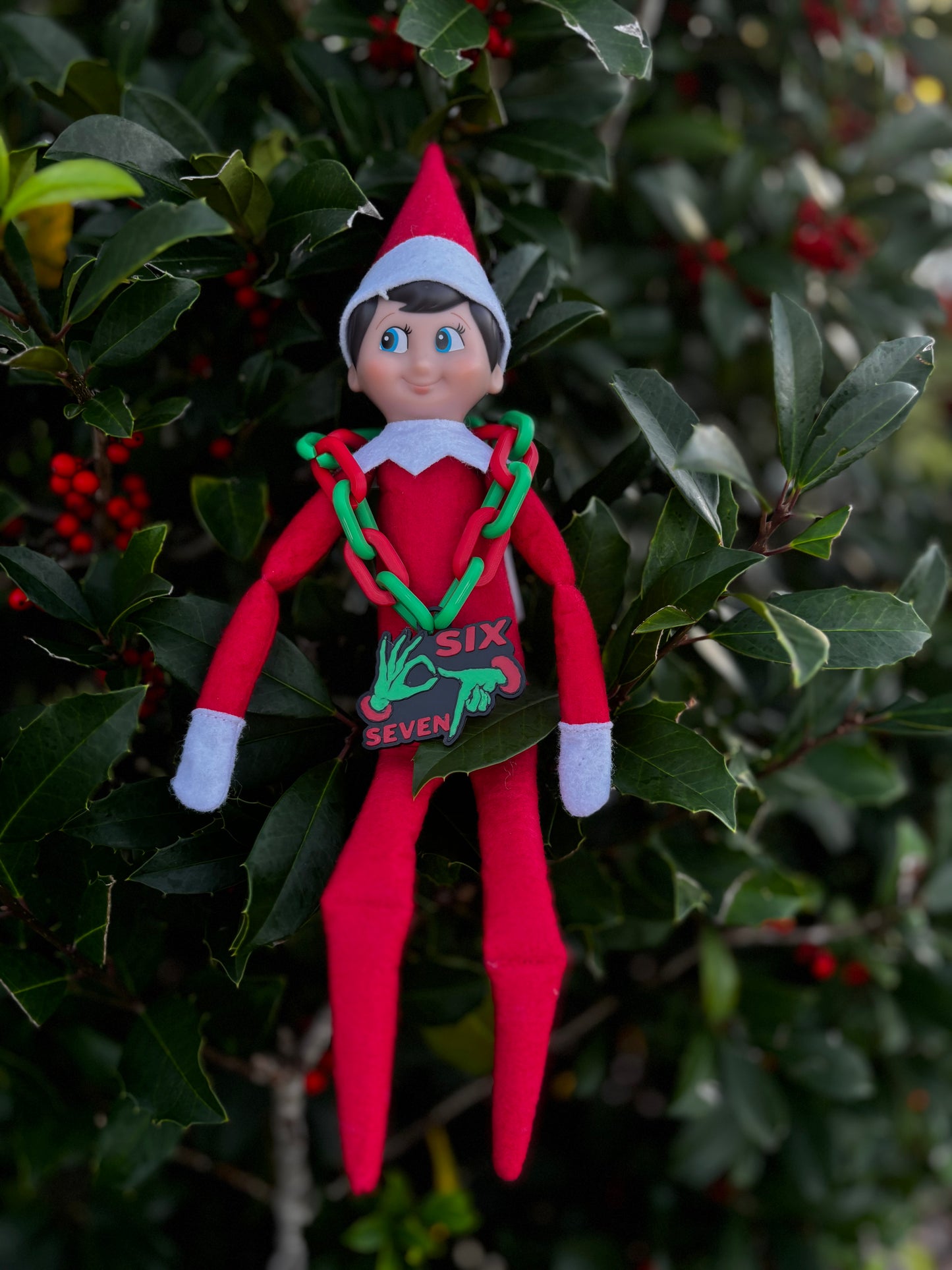 Elf on the Shelf “67 Chain” – Grinch Edition | Funny Elf Accessory | Christmas Elf Props | Holiday Prank Idea