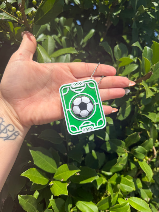 Soccer Field Clicker Keychain Fidget Toy | Soccer Lover Gift | Soccer Field Keychain | Sensory Clicker | Sports Backpack Accessory