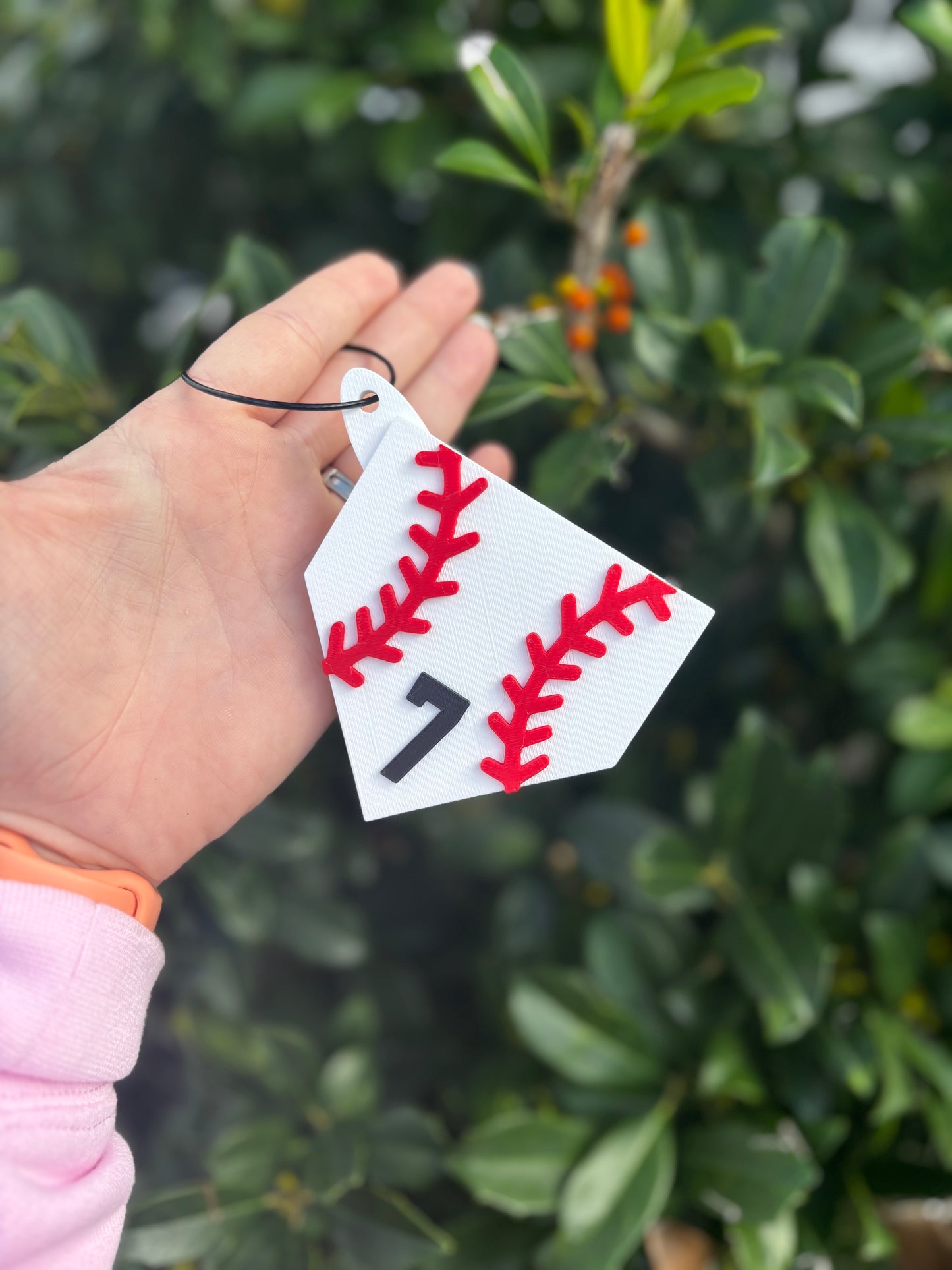 Baseball Plate Bag Tag