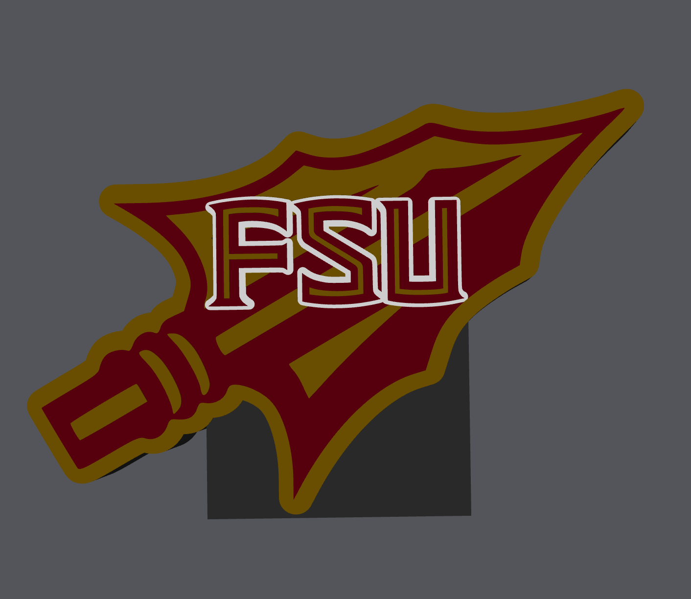 FSU Soap Holder 3D Print File | Florida State Soap Holder – College Football Decor (STL & 3MF Files)