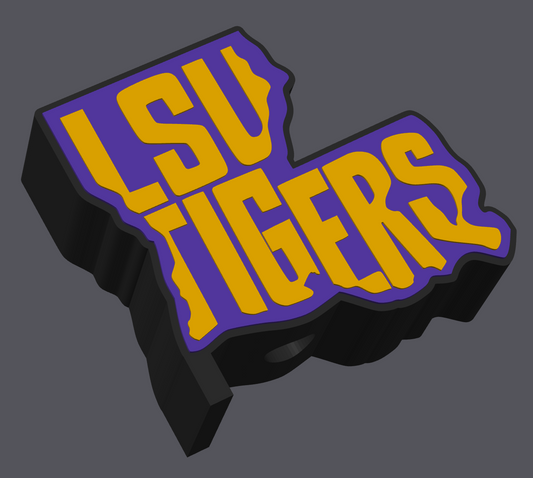 LSU Tigers Soap Holder – Digital File ONLY – STL & 3MF Included – 3D Print File Download