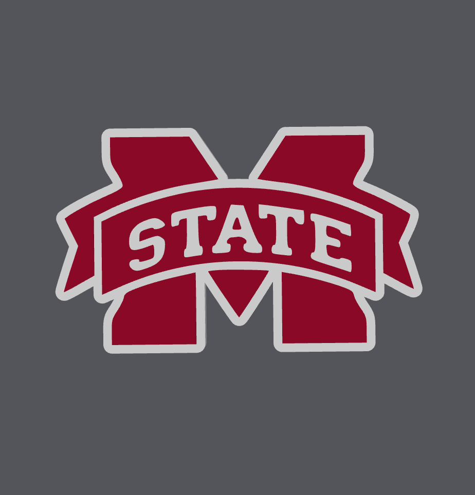 Mississippi State Straw Topper Digital File | Regular & Stanley Size | STL & 3MF Download | 8mm & 10mm Straw Cap | 3D Print File Only