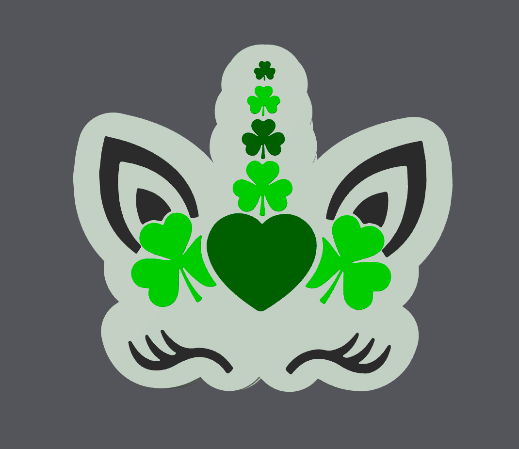 St. Patrick’s Day Unicorn Soap Holder | STL & 3MF File | 3D Print Digital Download | Lucky Bathroom Decor | Shamrock Unicorn