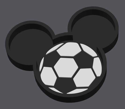 Soccer Mouse Inspired Trinket Tray | 3D Print Digital File | STL & 3MF Included | Sports Catchall Dish | Game Day Decor