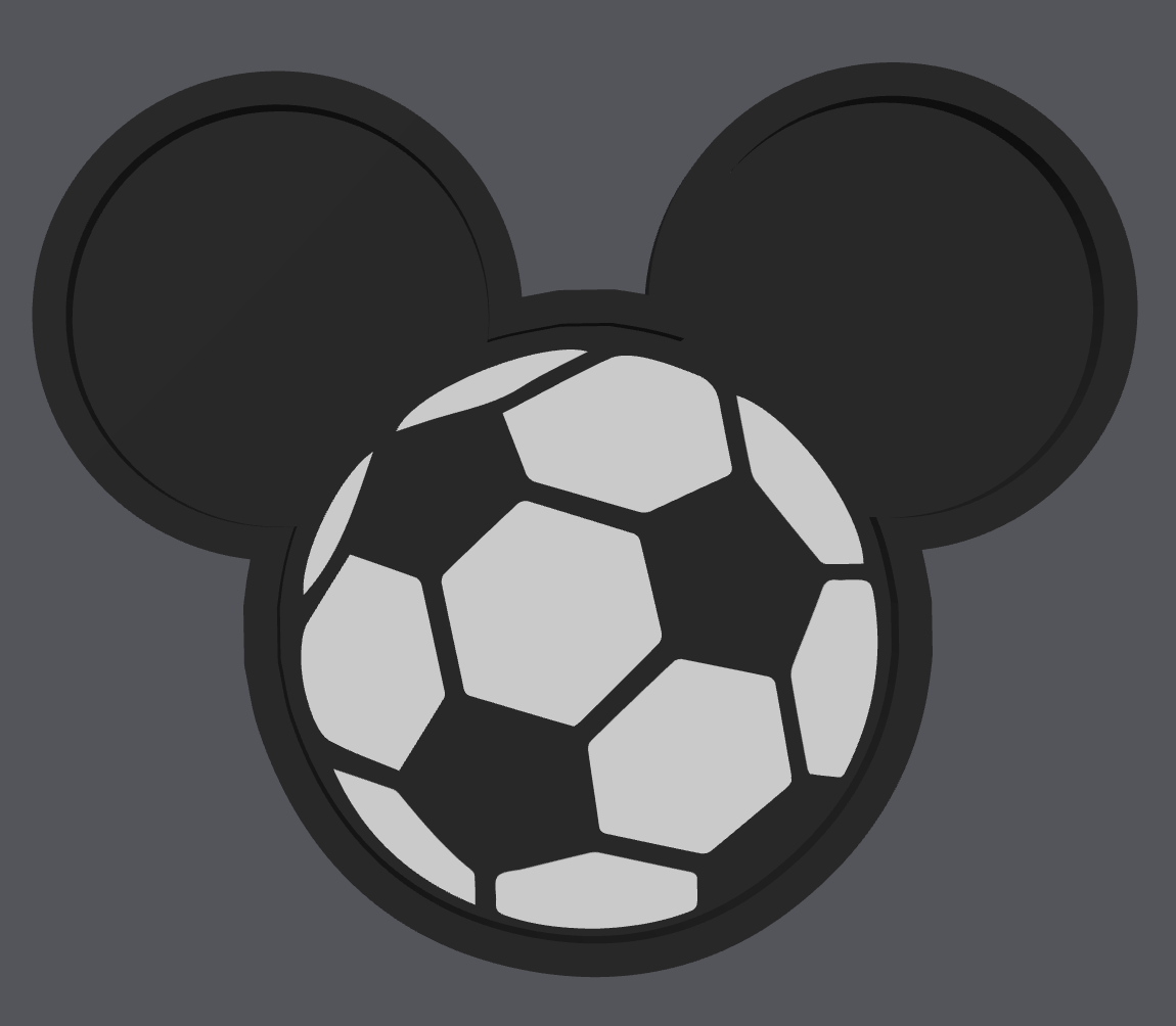 Soccer Mouse Inspired Trinket Tray | 3D Print Digital File | STL & 3MF Included | Sports Catchall Dish | Game Day Decor