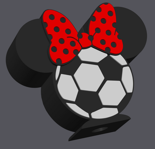 Soccer Girl Mouse Inspired Soap Holder | 3D Print Digital File | STL & 3MF Included | Sports Bathroom Decor | Bath & Body Works Holder