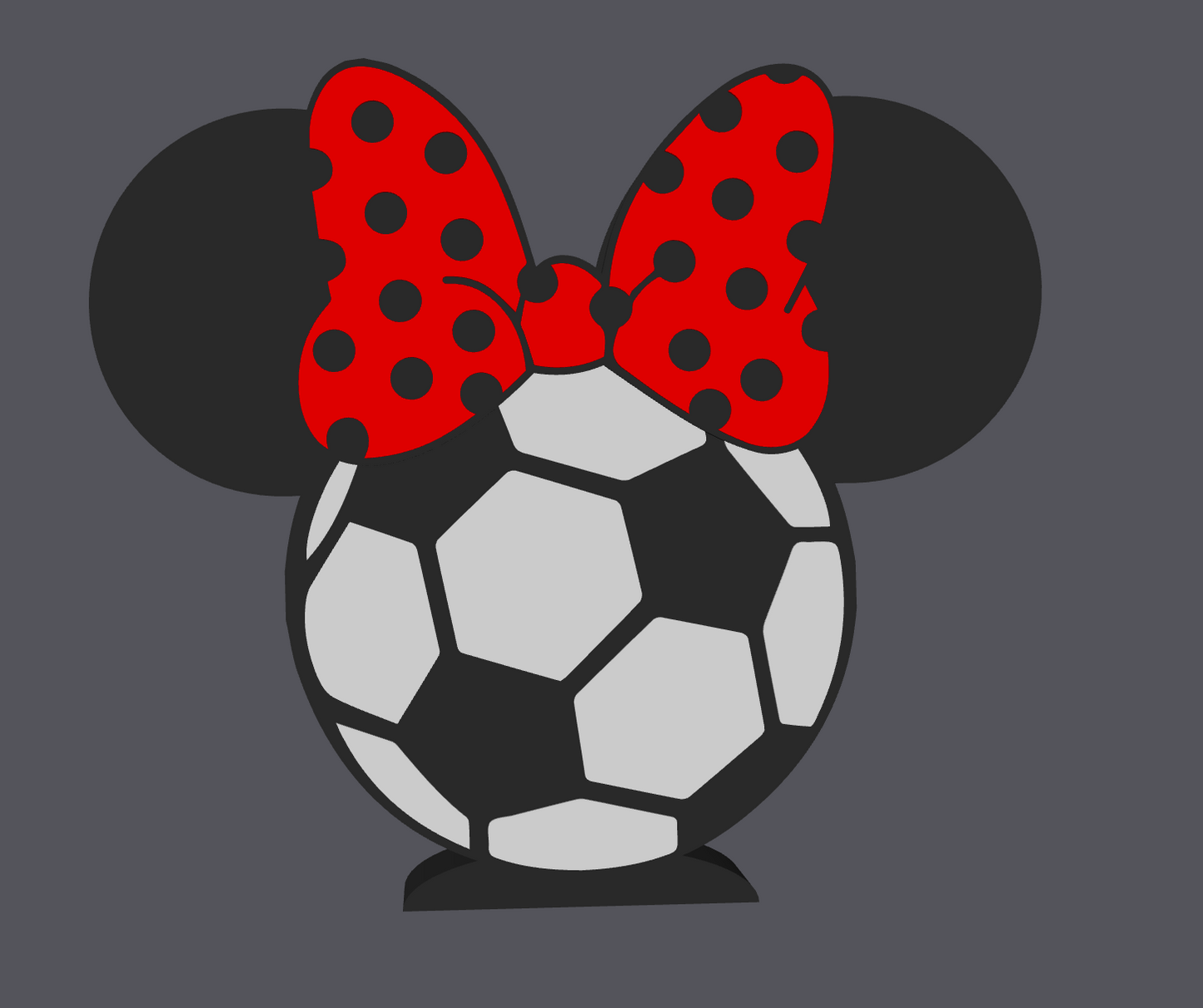 Soccer Girl Mouse Inspired Soap Holder | 3D Print Digital File | STL & 3MF Included | Sports Bathroom Decor | Bath & Body Works Holder