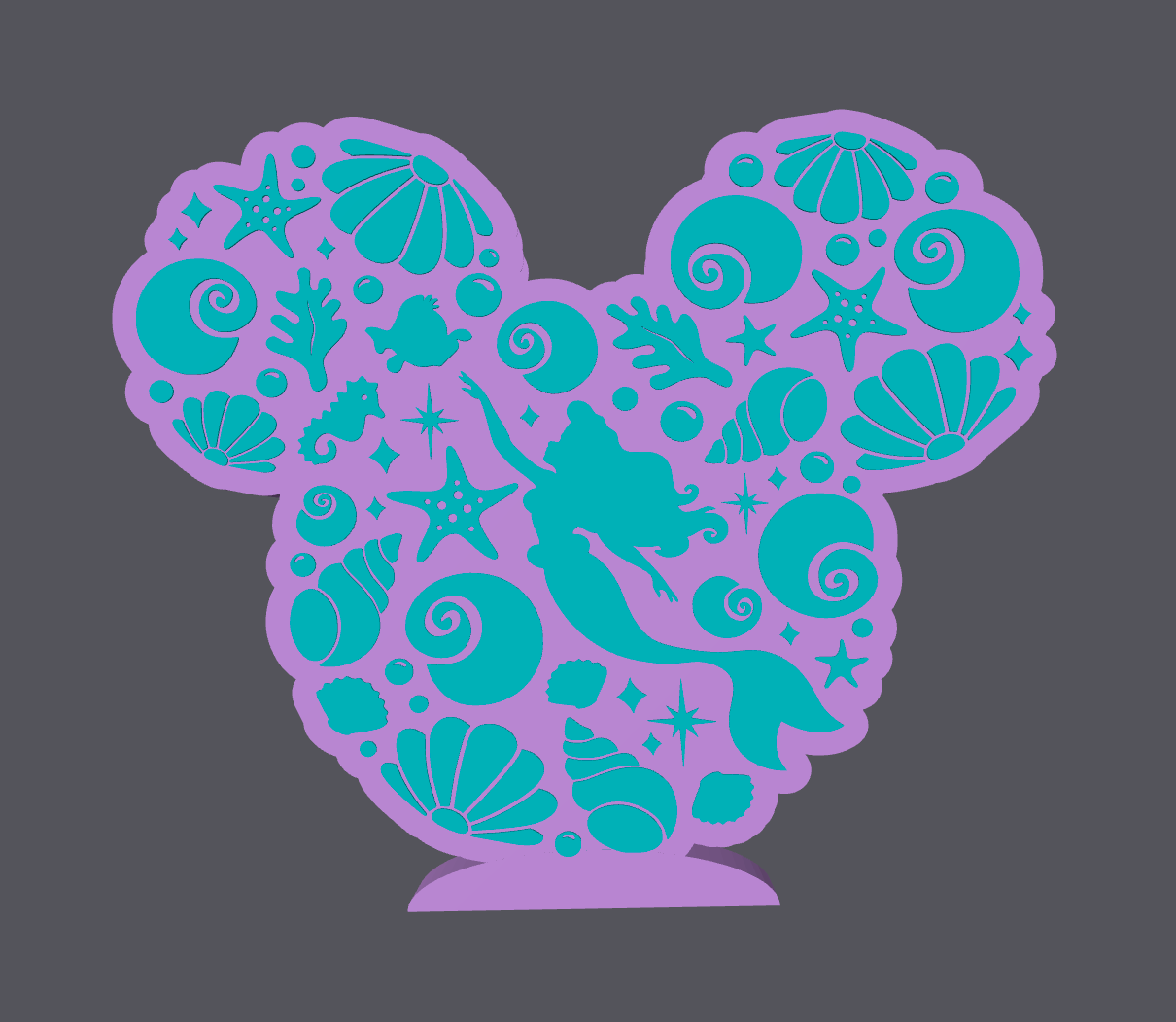 Mermaid Princess Soap Holder – Digital Download – STL & 3MF Files – 3D Print Bath & Body Works Holder – Under the Sea Bathroom Decor