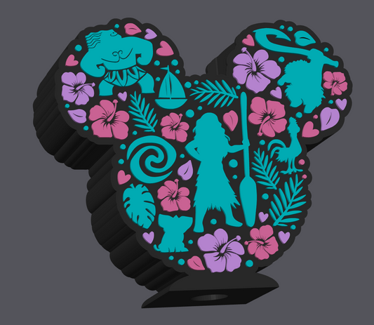 Island Princess Moana Inspired Soap Holder – Digital Download – STL & 3MF Files – 3D Print Bath & Body Works Holder – Tropical Bathroom Decor