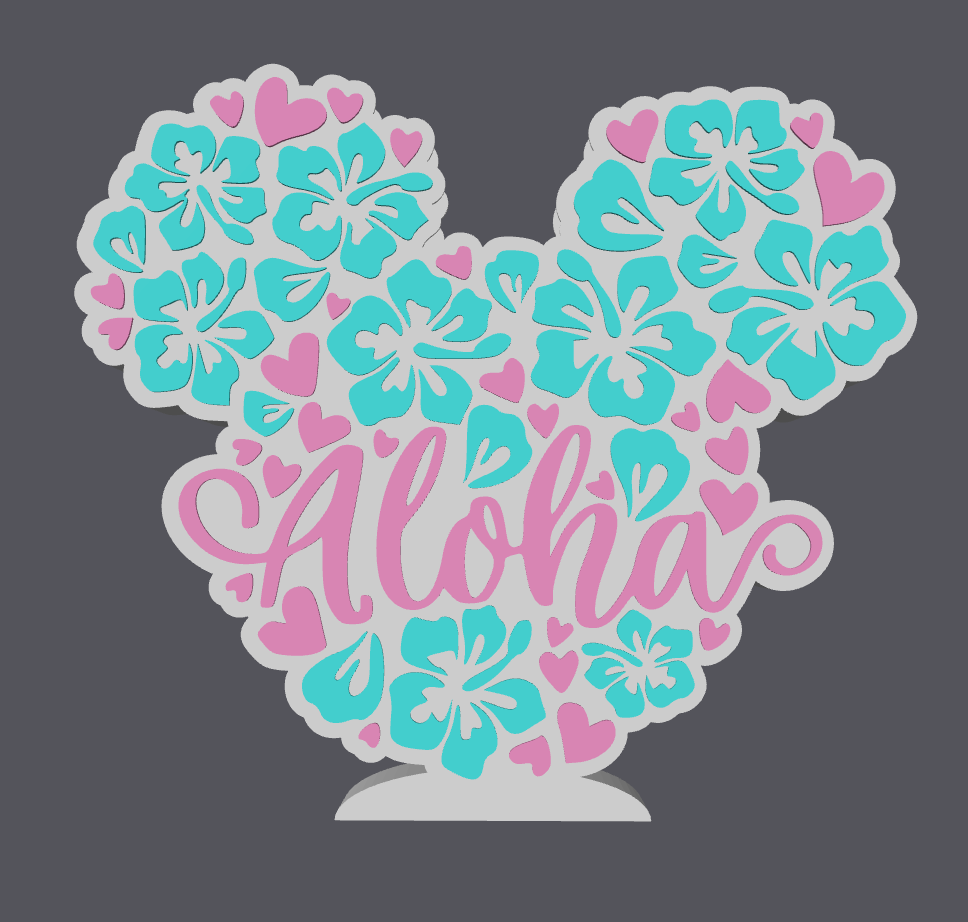 Aloha Mouse Inspired Soap Holder – 3D Print Digital File | STL & 3MF Included | Tropical Floral Bathroom Decor | Mouse Style Soap Stand
