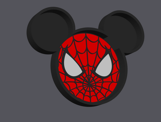 Spiderman Inspired Trinket Tray – STL & 3MF Digital File | Superhero Catch All Tray | Mouse Ear Decor | 3D Print File ONLY