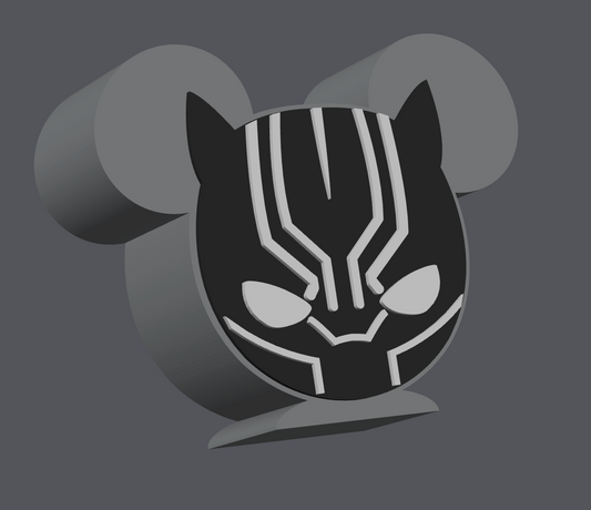Superhero Inspired Pen Holder – STL & 3MF Digital File | Panther Mask Desk Organizer | 3D Print File ONLY