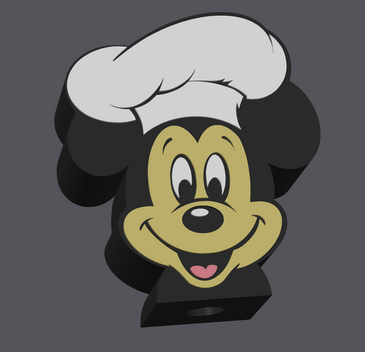 Mouse Chef Soap Holder – STL & 3MF Digital File | Kitchen Bathroom Decor | 3D Print Soap Stand | Digital Download ONLY