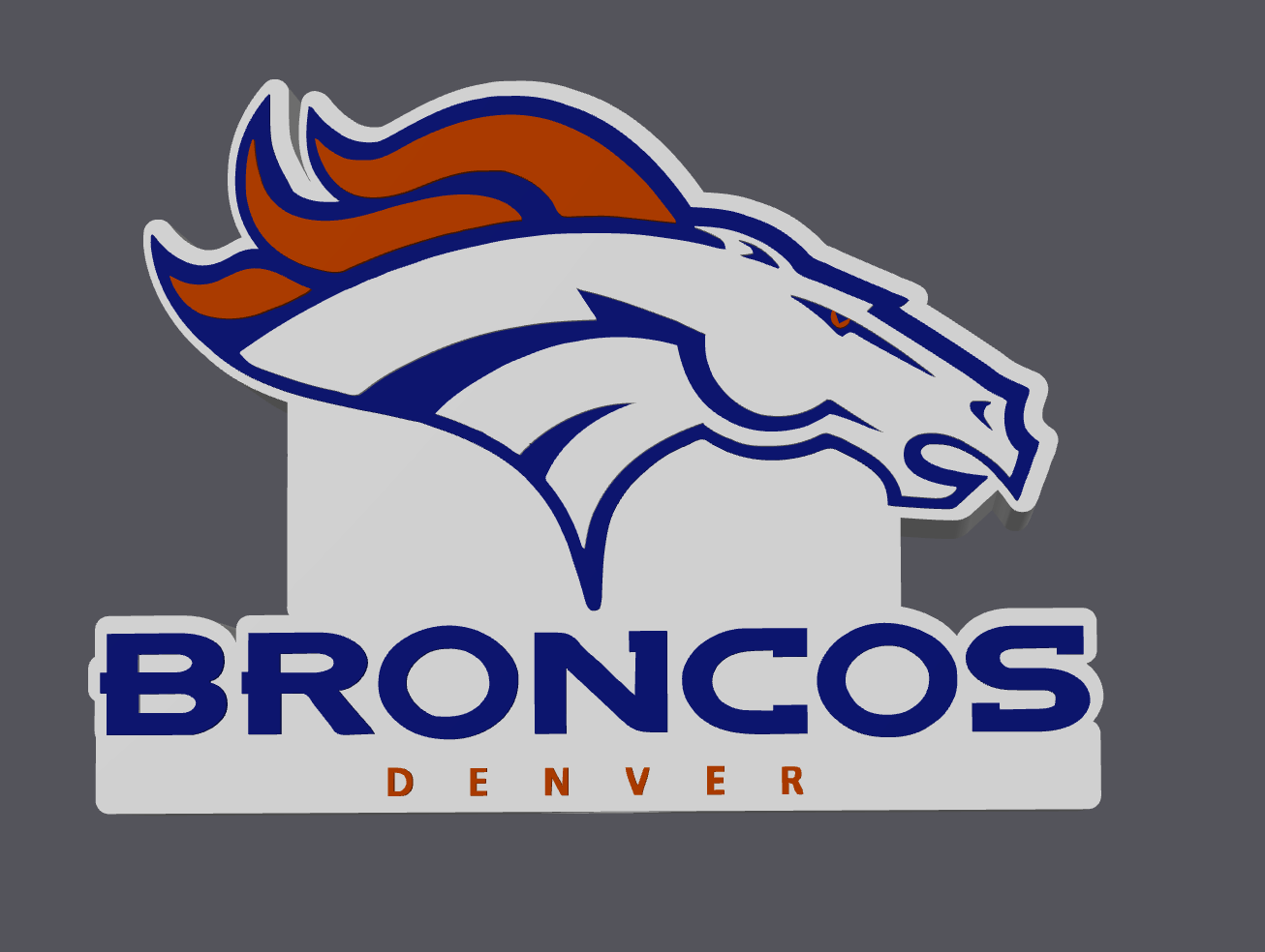 Denver Broncos Soap Holder STL File | Football Bathroom Decor | Digital Download STL 3MF