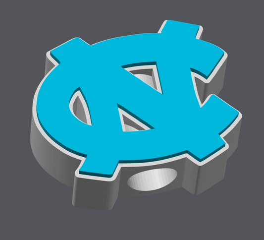 UNC Tar Heels Straw Topper – 3D Print Digital File | Stanley Cup Straw Topper | Carolina Fan Tumbler Charm | STL & 3MF | Regular & Stanley Size Included