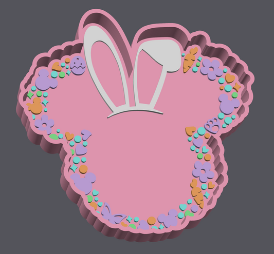 Easter Bunny Mouse Trinket Tray STL | Cute Jewelry Tray 3D Print File | Bunny Ear Catch-All Dish | Digital Download