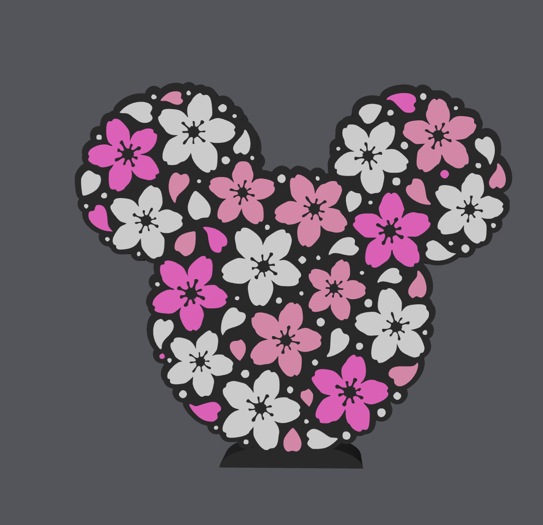 Cherry Blossom Mouse Soap Holder STL & 3MF | Floral Spring Soap Dish 3D Print File | Cute Bathroom Decor | Digital Download