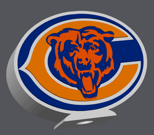 Chicago Bears Soap Holder STL & 3MF | Football Bathroom Decor 3D Print File | Bears Soap Dish | Digital Download