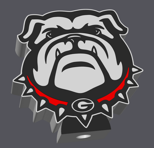 Georgia Bulldogs Soap Holder STL & 3MF | UGA Bathroom Decor 3D Print File | Bulldog Soap Dish | Digital Download
