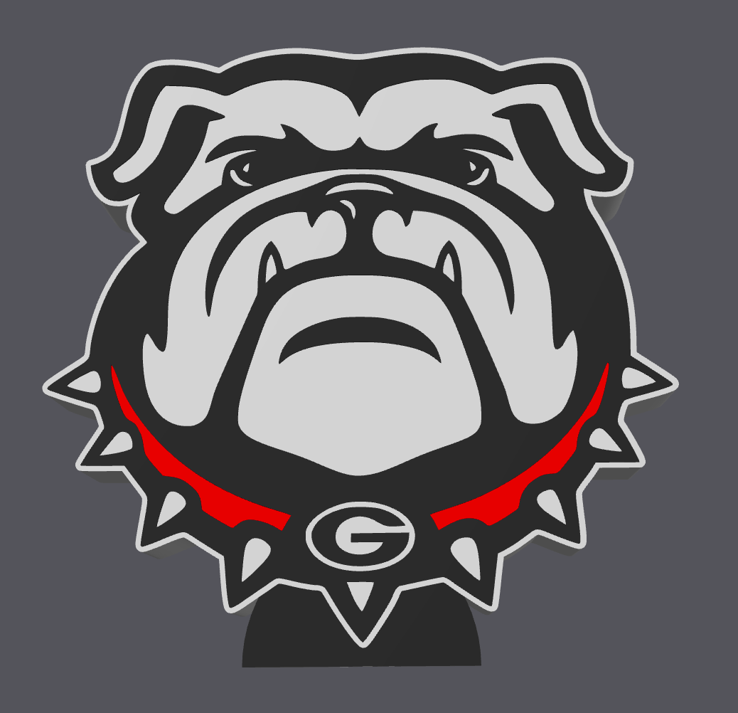 Georgia Bulldogs Soap Holder STL & 3MF | UGA Bathroom Decor 3D Print File | Bulldog Soap Dish | Digital Download