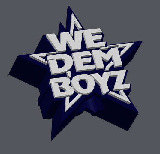 “We Dem Boyz” Straw Topper STL & 3MF File | Regular & Stanley Size (8mm & 10mm) | Football Fan Cup Accessory | Digital Download ONLY