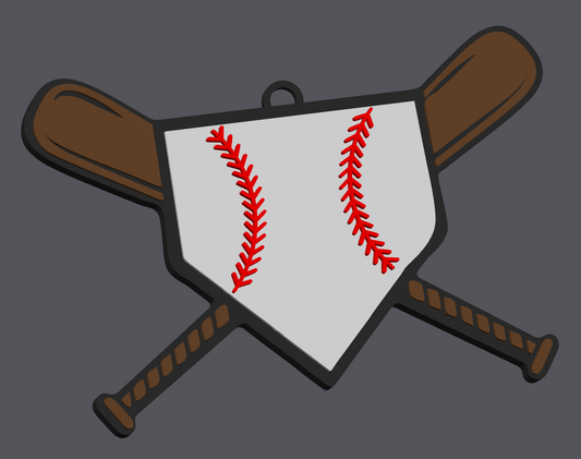 Custom Baseball Bag Tag – Personalized Name & Number Digital File (STL & 3MF)
