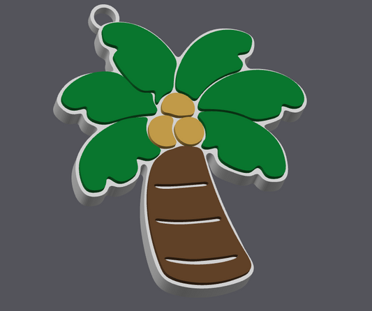 Palm Tree NFC Tag Keychain – Digital File (STL & 3MF)