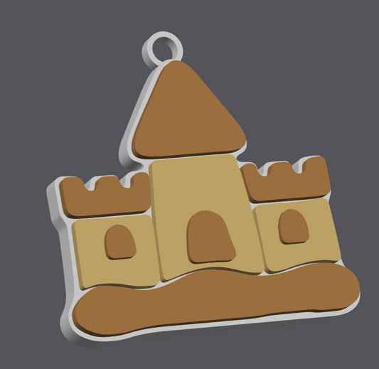 Sandcastle NFC Tag Keychain – Digital File (STL & 3MF)