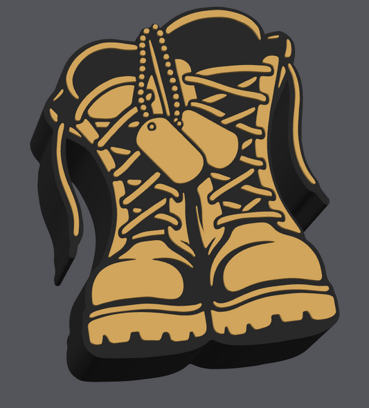 Military Boots Pen Holder – STL & 3MF Digital File | Desk Organizer | 3D Print File | Veteran Gift