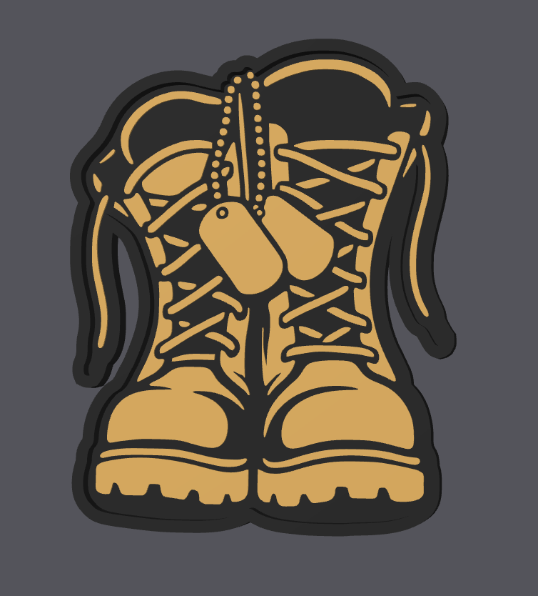 Military Boots Trinket Tray – STL & 3MF Digital File | Jewelry Tray | Catch All Tray | 3D Print File