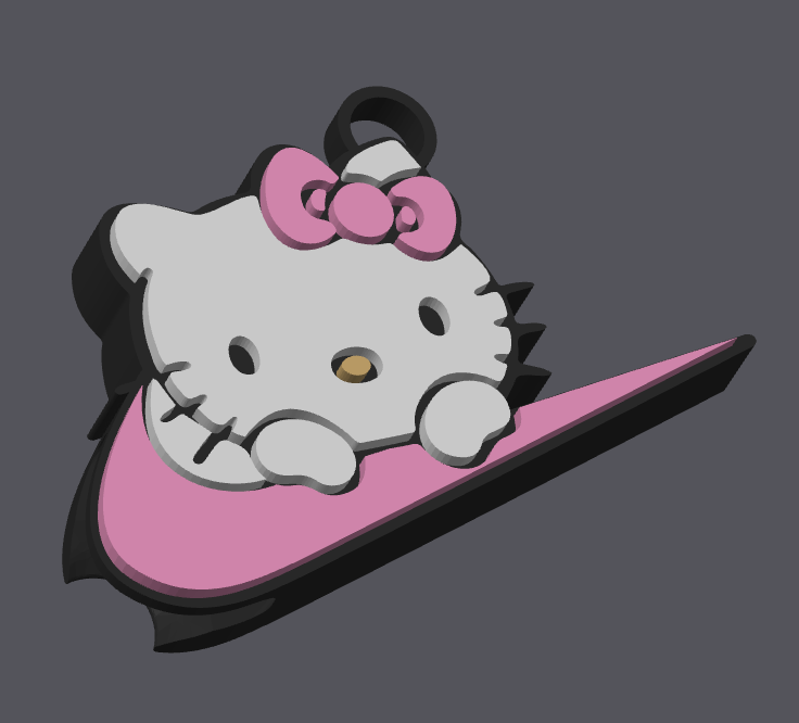Nike Hello Kitty Can Opener STL & 3MF File | Cute Cartoon Kitchen Tool | 3D Print Digital Download | Kawaii Can Opener Design