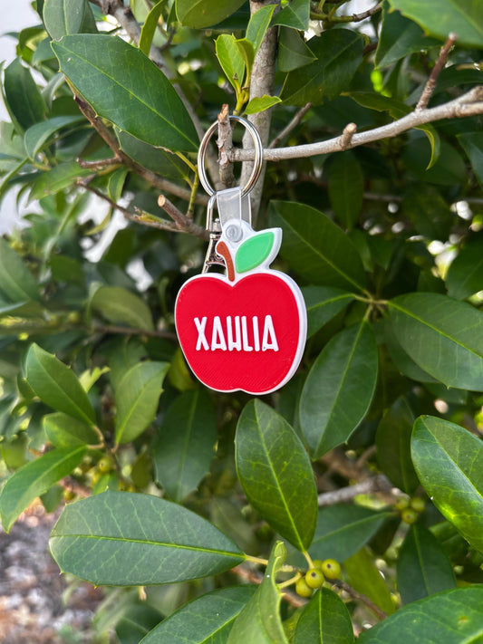 Personalized Apple NFC Tag Keychain | Teacher Gift | Smart Keychain Badge Holder