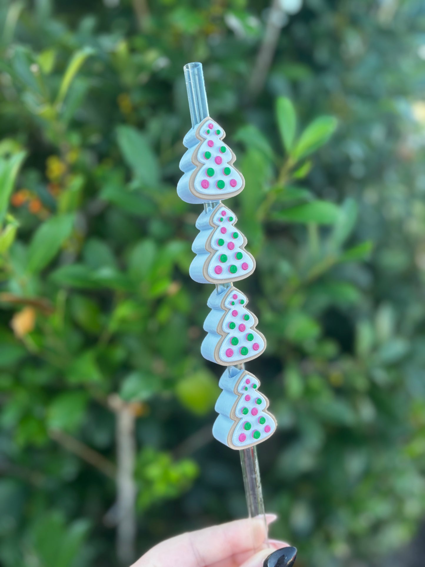 Christmas Cookie Stanley Straw Topper