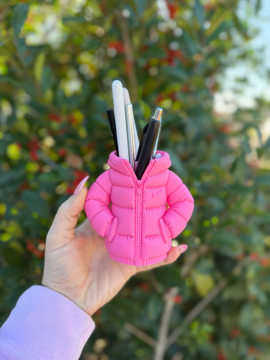 Puffer Jacket Pen Holder | Fashion Desk Organizer | Cute Jacket Pencil Holder | Office Desk Decor | Gift for Her