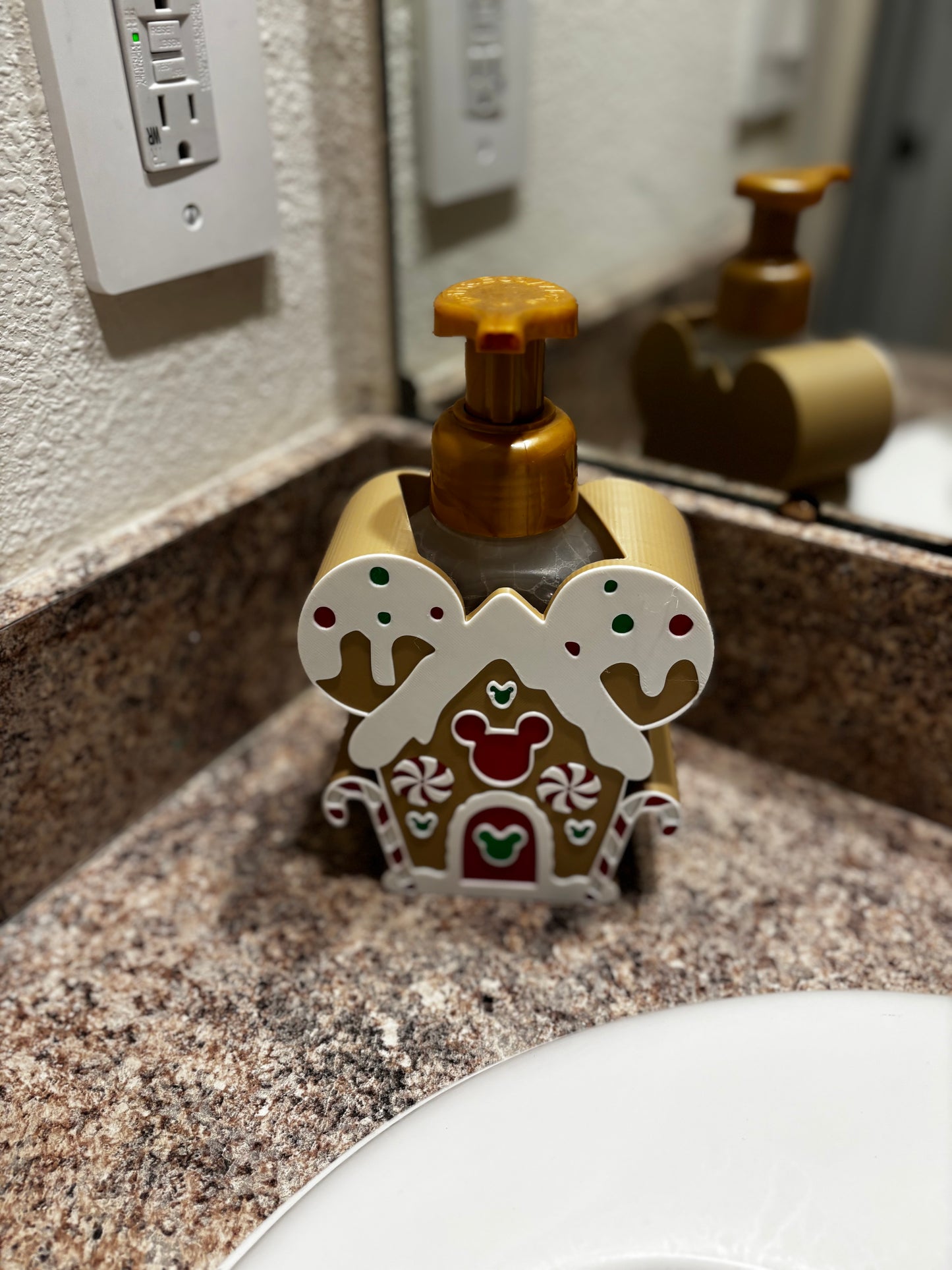 Mouse Gingerbread House Bath & Body Works Soap Dispenser Holder