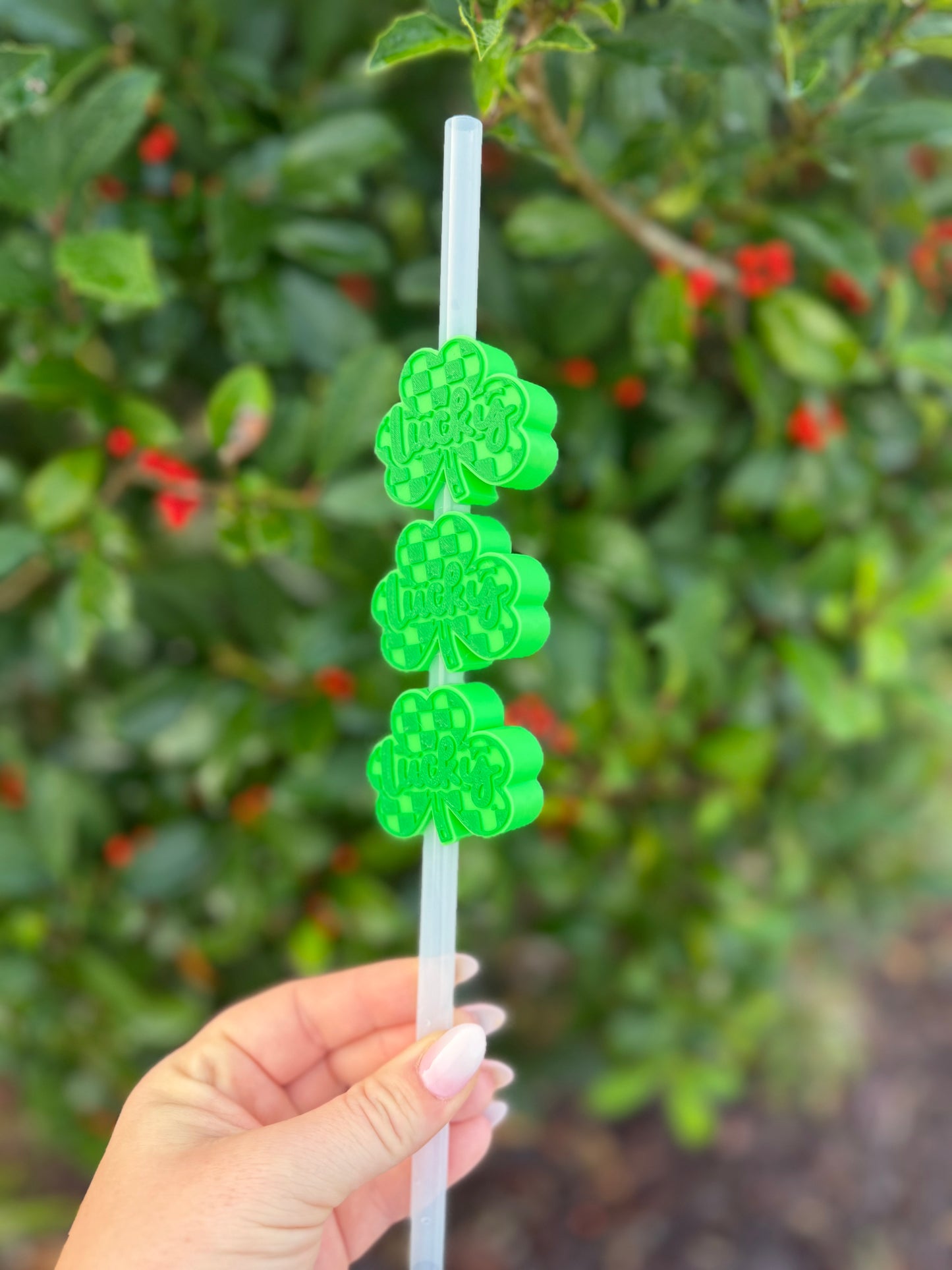 Lucky Clover Stanley Straw Topper | St. Patrick’s Day Straw Charm | Stanley Cup Accessory | Shamrock Straw Topper | Lucky Cup Decor