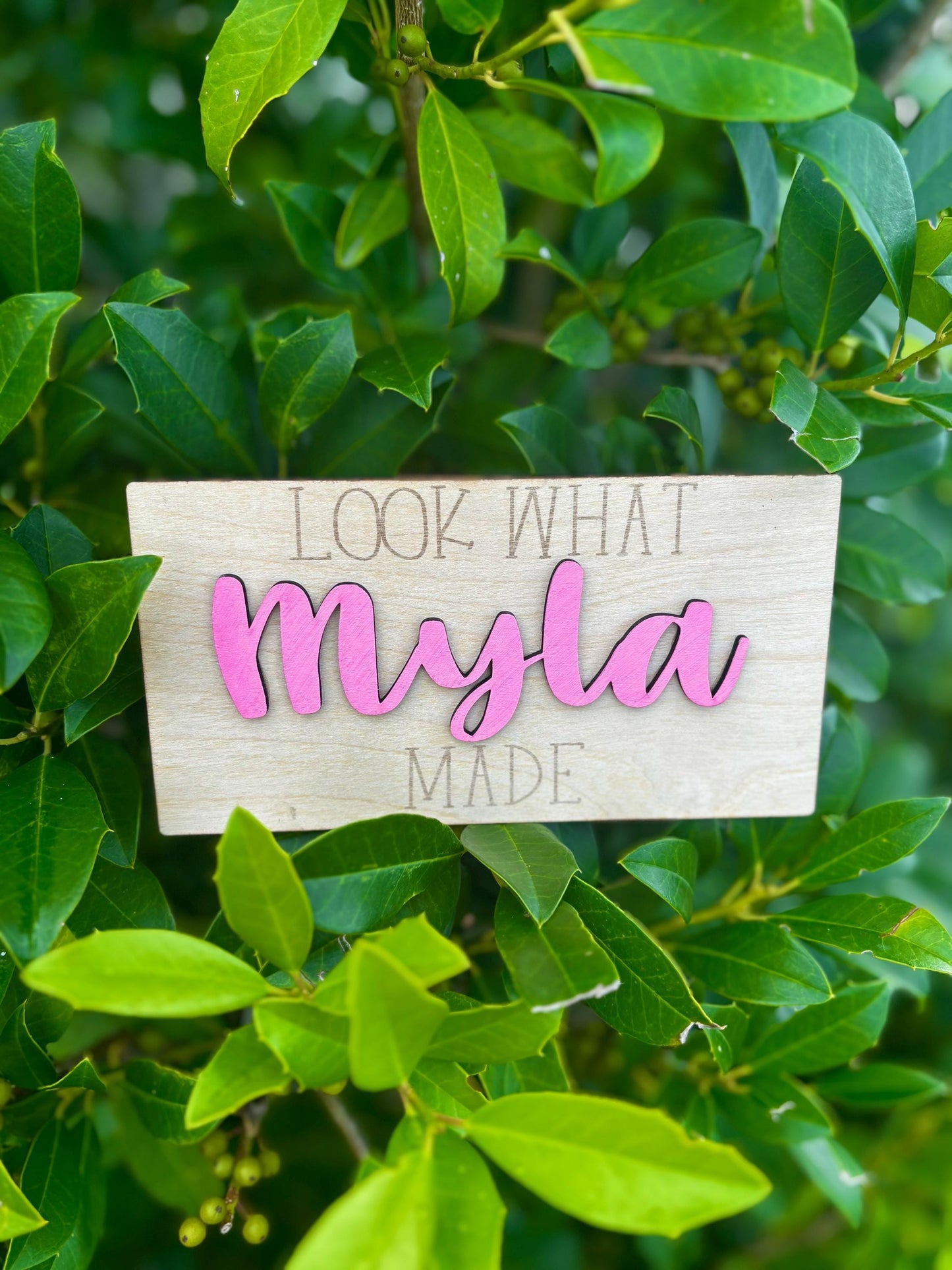Custom “Look What I Made” Fridge Magnet | Personalized Kids Name Magnet for Artwork Display | Fridge Art Holder | Child Art Gift