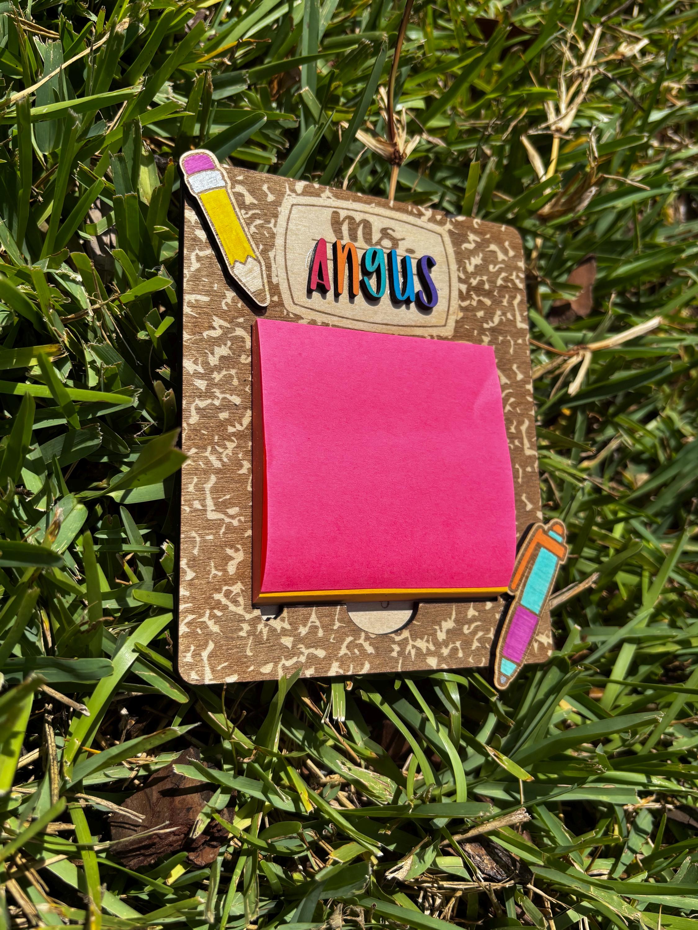 Personalized Teacher Notepad Holder | Custom Teacher Appreciation Gift | End of Year Gift for Teachers | Classroom Desk Organizer